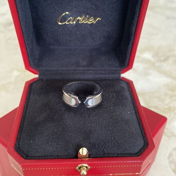 Cartier C De Cartier 18K White Gold Band Size 57 Mint Condition in Box - Picture 3 of 13